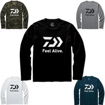 (다이와) DE-82009 (긴 소매 FEEL Alive T 셔츠) (형제낚시), 그린 카모 M(296373)