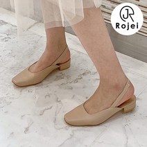 로제이 [로제이] 여자 라운드 슬링백 펌프스 3cm RK020_BE