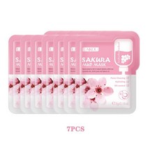 100g 사쿠라 머드 페이스 마스크 나이트 페이셜 팩 젠틀 클렌징 모이스춰 라이징 안티 링클 블랙 헤드 감소 수축 모공 스킨 케어, [01] 7Pcs Sakura