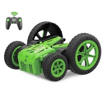 Hugine-어린이 RC 자동차 2.4G 4CH 스턴트 드리프트 변형 버기 락 크롤러 롤 360 도 플립 장난감 선물, 01 New-green