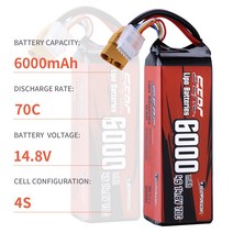 캠핑용 무선 충전 보조 배터리 차박SUNPADOW 4S Lipo 배터리 14.8V 6000mAh 70C 소프트 팩 XT90 커넥터 버, 01 14.8 볼트_01 6000-4S1P-70C, 01 14.8 볼트_01 6000-4S1P-70C