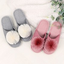 기타 바보사랑[더와이]태슬폼폼 슬리퍼, 그레이