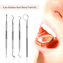 셀프 치석제거기 스케일링 sonic 초음파 치과 스케일러 전기 치아 치석 얼룩, 단 4pcs 도구