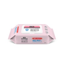 리꼬 유아용품 세정 제균 소독티슈 캡형 50매입, 430g, 5개