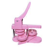 뱃지제작기계 캔뱃지 만들기 배찌 프레스 굿즈 핀뱃지, 핑크  58mm