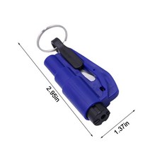 차량용 비상망치 안전용품 유리 탈출 망치 다기능 인명 구조 가 달린 차 비상 깨진 창문 1 초 안에, 03 파란