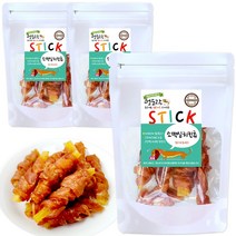멍도락 국내산 소떡심치킨츄 강아지수제간식 소힘줄 스트레스 치아치석제거도움 오래먹는간식, 3개