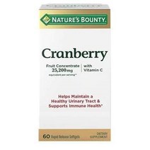 Natures Bounty 네이쳐스 바운티 트리플 크렌베리25200mg&비타민C 60정(소프트젤) 2팩, 2개