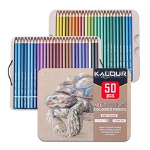 색연필화 연필화 Kalour 컬러 연필 50pcs 세트 메탈릭 컬러 아트 페인팅 밝은 컬러 연필 손 그리기 스케치 연필 학교 미술 공급, 50개 세트