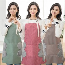 스프라이트 다기능 앞치마 방수코팅 옆면 손닦는 타월 부착, 레드