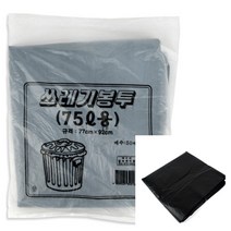쓰레기 봉투 75L 50매 1봉 77X92CM 흑색 쓰레기비닐 재활용비닐봉투 대형쓰레기봉투