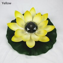 LED 태양강화한 꽃 빛 인공 로터스 디자인 떠 다니는 분수 연못 정원 풀 램프 Led 밤, 03 Yellow_01 1 Pcs