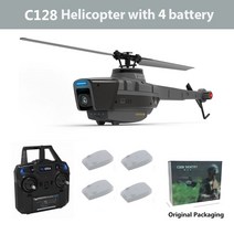 중국드론 가성비 입문용 연습용 C128 2.4G RC 헬리콥터 4 프로펠러 720P 카메라 6 축 전자 자이로스코프 공, 04 C128 4B Original Box