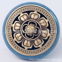 플랫 버너아로마 테라피 스토브 굽기 파란색 평면 바닥 구리 향 버너 가정용 새로운 중국 스타일 선 다도, 17 P_01 9x5.5cm