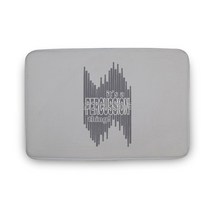 it is percussion thing drum line 마칭 밴드 floor mat, 하얀, 20인치x32인치