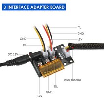 레이저 절단 KKmoon-레이저 모듈 키트 2/3PIN 케이블 조각 헤드 고정 초점 거리 레이저 커팅 40W, 06 Adapter Board_01 EU Plug