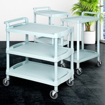서빙카트 주방 식당트롤리 이동식운반 업소용 이동트레이, W3000 2단 특대 민트그레이