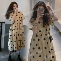 Sunflower House 도토 여름 임부원피스 브이넥 루즈핏 임부복 원피스+사은품정증