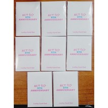 NCT127 6주년 기념 공식 굿즈 6th Anniversary SM 정품 Lucky Card Set 럭키 포토카드 세트 9 멤버, 유타