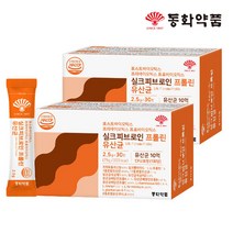 동화약품 포스트바이오틱스 프리바이오틱스 프로바이오틱스 실크피브로인 프롤린 유산균 30p, 2개, 75g