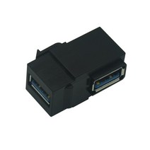 90 도 직각 USB 3.0 A 암-암 확장 키스톤 잭 커플러 어댑터 벽 플레이트 패널 케이블, [04] Right Black
