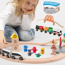 이케아 기차놀이 원목기차 장난감 우드 레일 세트 전동 기관차 원목 기차 모형 레일 놀이, 08. 건전지형 기관차