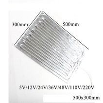 알루미늄 호일 난방 패드 300x100mm 5V 12V 24V 220V 전기 히터 매트 시트 플레이트 접착제 방수 3D 프린터 냉장고, [06] 220V, [12] 300x100mm