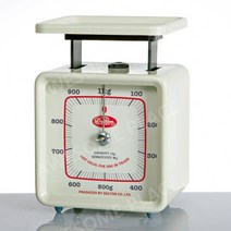 DULTON 앉은뱅이저울 접시저울 금속 스프링 1kg, 크림
