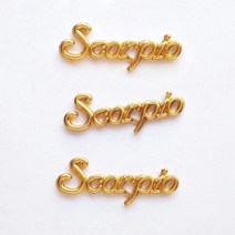 전갈자리 레터링 골드 파츠 3개 세트 별자리 고리 레진 공예 아트 악세사리 만들기 키링 부자재