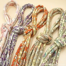 꽃무늬 원단 파이핑끈 5mm 스카프줄 원단끈 마스크스트랩재료, 1롤(50야드), 04.베이지