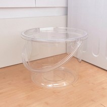 투명 바케스 바게스 바께스 아크릴 플라스틱 양동이 세탁 가정용 양동이 플라스틱 20L, 투명 물통 + 뚜껑