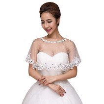 여성용 웨딩 재킷 레이스 신부 볼레로 숄 튤 케이프 신부 들러리 랩 쉬러그 블랙.