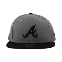 NewEra 뉴에라 59FIFTY 애틀랜타 브레이브스MLB TEAM베이직 FITTED CAPATLANTA BRAVES 5950 모자 그레이 블랙 경량 데일리 캡