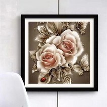 푸아이 3D 보석십자수 황금 장미+행운십자수(30x30) 사칭업체주의 판매자 푸아이 꼭 확인후 주문 PW427, 1세트, 60x60cm