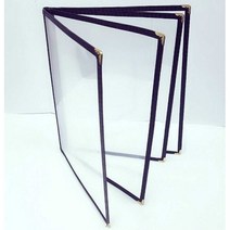 [을지메뉴] 투명메뉴판 블랙 6page