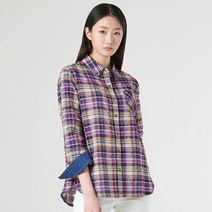 여성 체크 루즈핏 캐주얼 셔츠 [2컬러]