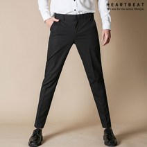 하트비트 벨티언 사이드 밴딩 슬렉스 슬림 스트레이트핏 무지 정장 팬츠 사계절 신사 바지 10부 댄디 남자 빅사이즈 단체복