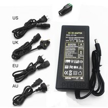 AC110 220V 전원 공급 장치 어댑터 변압기 2A 3A 5A 8A DC 5V 12V 24V 미국/EU/UK/AU 플러그 5050 2835 LED, 03 5V_02 EU_01 1A