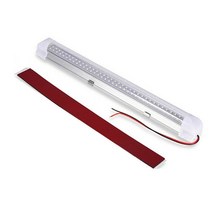저렴한 72 LED 12V 자동차 인테리어 화이트 스트립 라이트 바 램프 On/Off 스위치 밴 트럭 캠핑카 보트, 한개옵션1, 한개옵션0