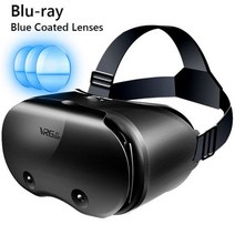 게임 가상현실 VR 3D VR 헤드셋 스마트 가상 현실 안경 헬멧 5-7 인치 스마트 폰 전화 컨트롤러 헤드폰 쌍, 02 OPTION 2
