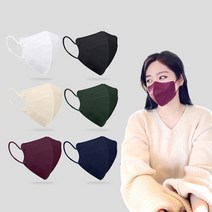 국산 컬러 4중구조 새부리형마스크 대형 50매, 아이보리