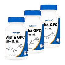 [락티브비타민d60캡슐300mg] 알파 GPC 캡슐 300mg 60캡슐 3병, 단품, 단품