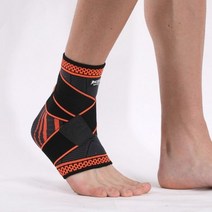 JINGBA 지원 피트니스 축구 농구 배구 발목 보호대 1 피스 압축, Orange Bandage Ankle, XXL-XXXL