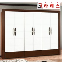 미첼 9자 옷장 웬지화이트, 이불장