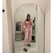 글로시 세미 오버 크롭 숏패딩