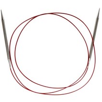 ChiaoGoo 뜨개 바늘 줄 바늘 152cm 사이즈 US 1 (2.25mm) 레드 스테인리스 스틸 (7060-1)
