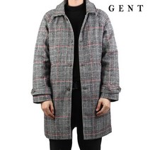G.E.N.T 남성용 글렌체크 울 롱코트 GOC8403C_P311941242