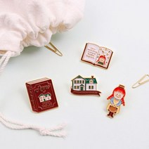 제이제이브라더스 당일출고세계문학 뱃지 패션소품 가방악세라리 데코아이템, 이상한나라의앨리스오픈북