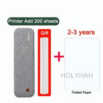 레이저 조각기 운반 무선 휴대용 HD 열 Peripage A4 프린터 기계 여행 비즈니스 사무실 작업 숙제 PC 스마트폰, Printer 200 Paper C