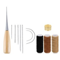가죽공예독학 가죽공예도구 가죽공예재료 가죽 공예 바느질 키트 캔버스 신발 수리 손 퀼트 송곳 초보자용, 03 Set